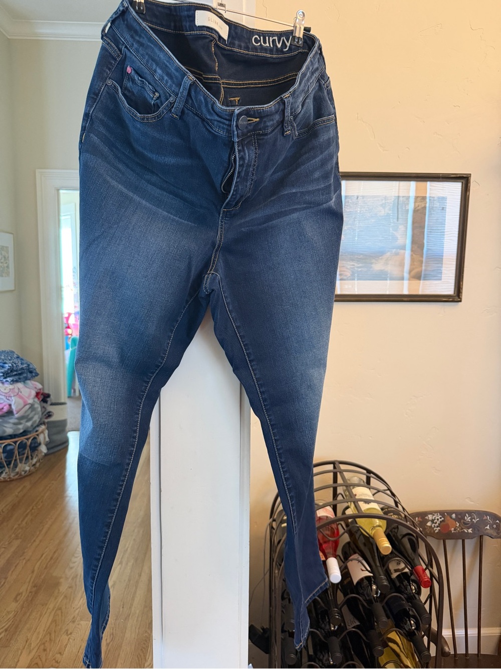 CurvyFit Women's Dark Blue Skinny Jeans